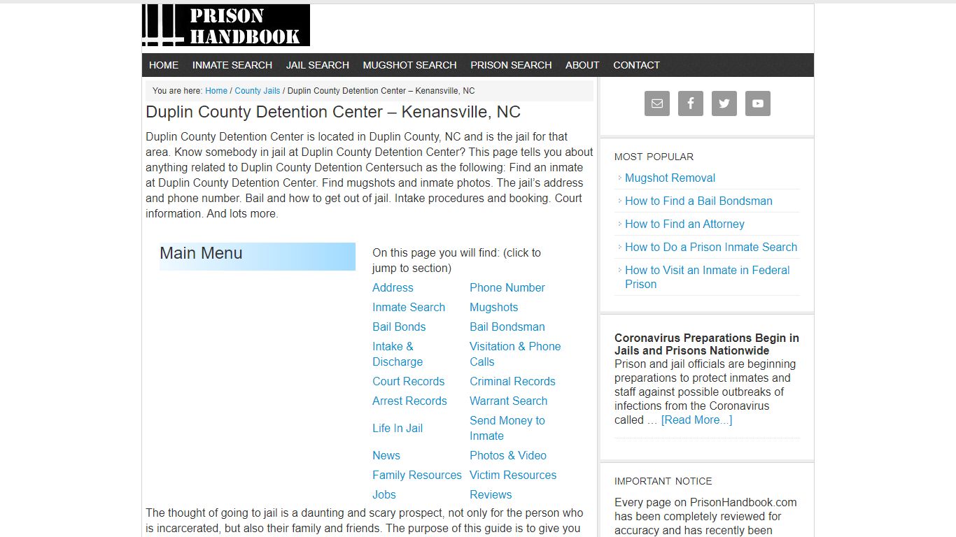 Duplin County Detention Center – Kenansville, NC